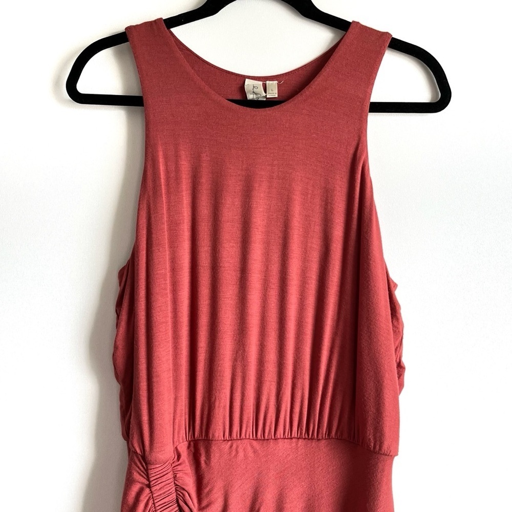 NWT Evereve Allison Joy Marsala Sutton Rouched Dress Size Large - Picture 4 of 9